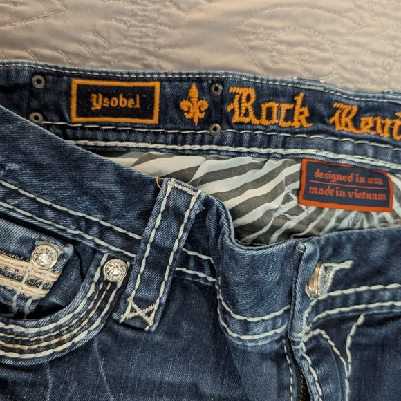 Rock Revival Dark Blue Boot Cut Ysobel Women's Jeans Size 31 - Picture 5 of 8